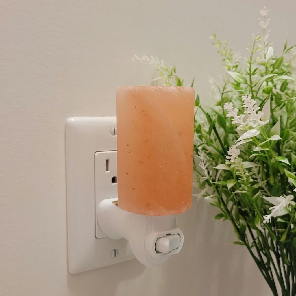 Cylindrical Crystal Plug-In Night Lamp, Rotatable Wall Socket Ambient Light With Integrated On Off Switch For Cozy Indoo