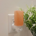Cylindrical Crystal Plug-In Night Lamp, Rotatable Wall Socket Ambient Light With Integrated On Off Switch For Cozy Indoo
